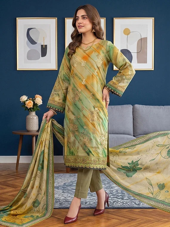Modern Embroidered Viscose Slub Collection 2026 Vol-133 (D-10)