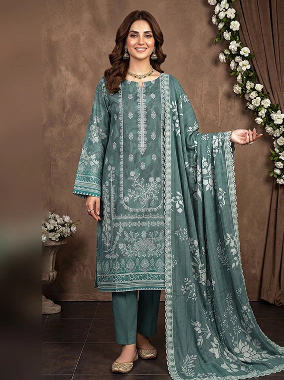 Modern Printed Embroidered Staple Collection 2026 Vol-136 (D-01)