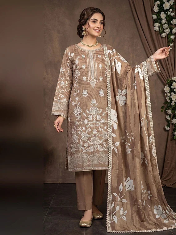 Modern Printed Embroidered Staple Collection 2026 Vol-136 (D-05)