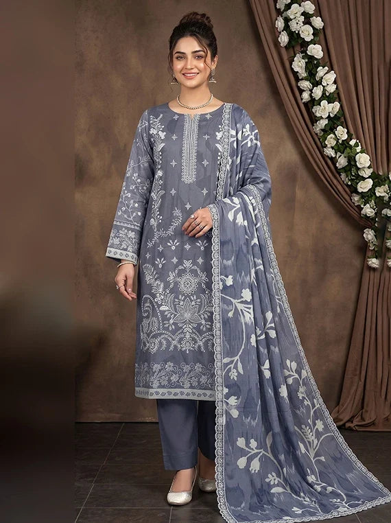 Modern Printed Embroidered Staple Collection 2026 Vol-136 (D-06)