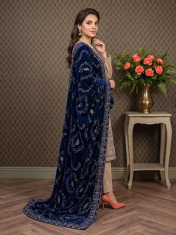 Modern Unstitched Peach Chamki Collection'26 V-127 (D-03)