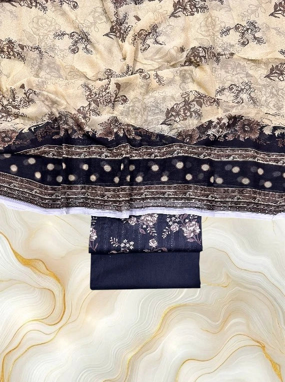 Modern Flower Printed Lawn Edit26 Vol-RJ01 (D-08)