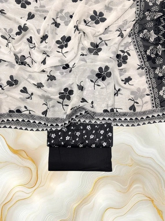 Modern Flower Printed Lawn Edit26 Vol-RJ01 (D-09)