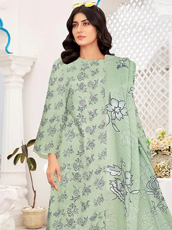 Modern Digital Printed Lawn Collection 2025 Vol-34 (D-01)