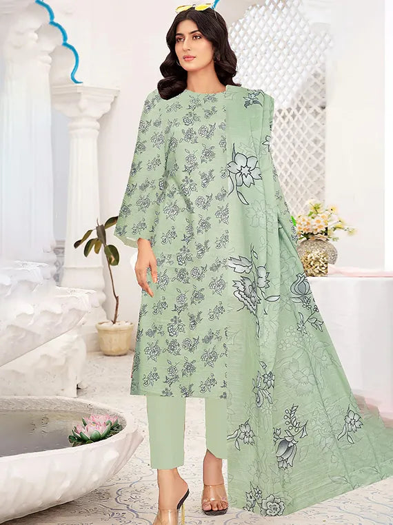 Modern Digital Printed Lawn Collection 2025 Vol-34 (D-01)
