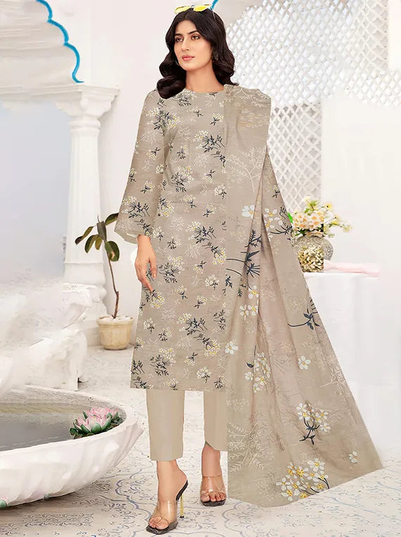 Modern Digital Printed Lawn Collection 2025 Vol-34 (D-03)