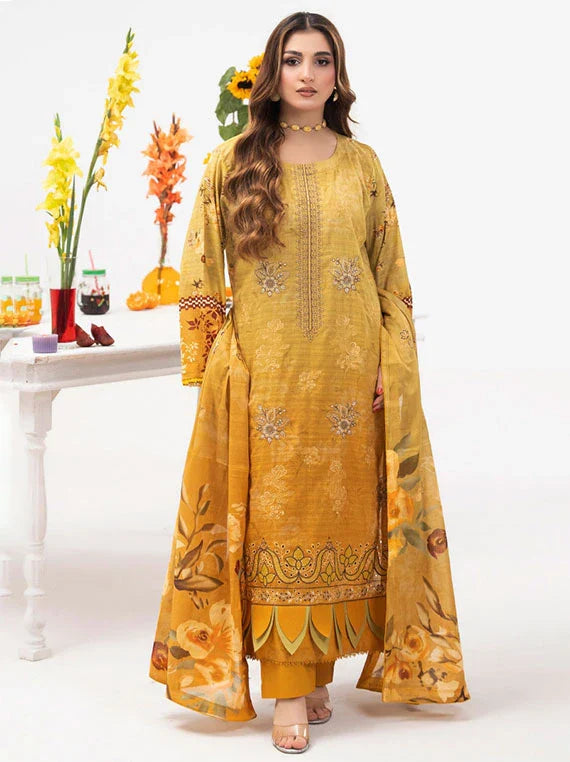 Modern Digital Printed Lawn Collection 2026 Vol-03 (D-03)