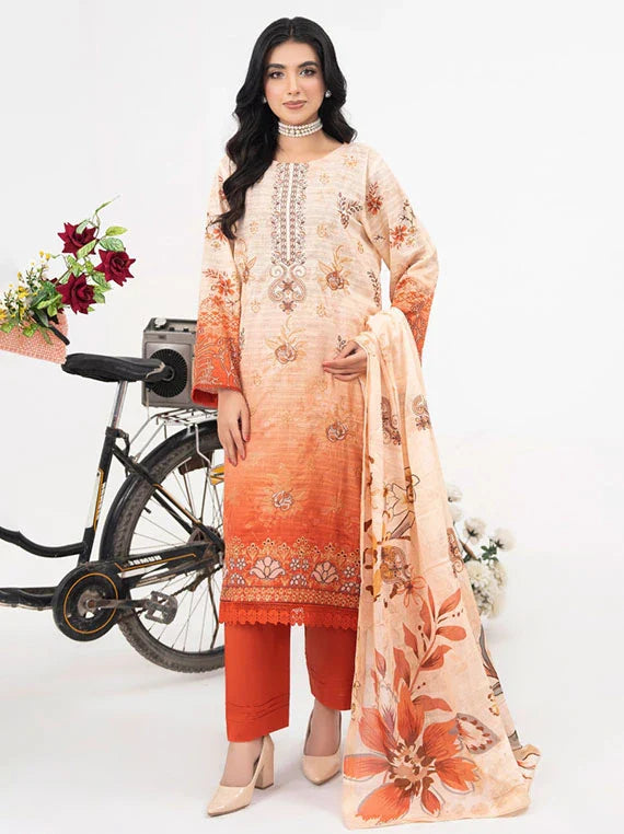 Modern Digital Printed Lawn Collection 2026 Vol-03 (D-08)