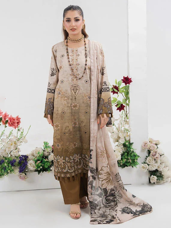 Modern Digital Printed Lawn Collection 2026 Vol-03 (D-09)