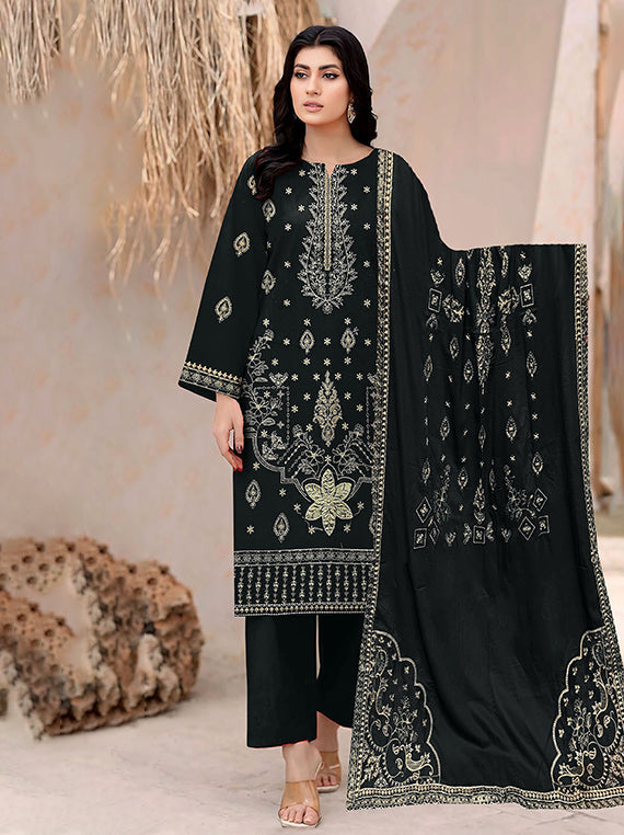 Modern Embroidered Dhanak Collection 2025 Vol-136 (D-05)