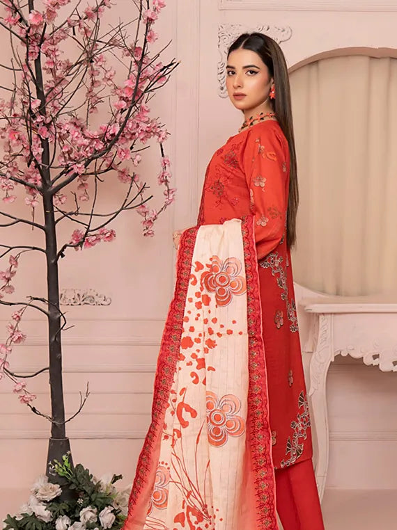 Modern Embroidered Lawn Collection 2025 Vol-06 (MD-02)