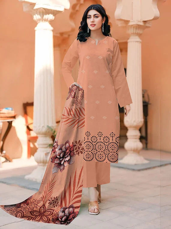 Modern Embroidered Lawn Collection 2026 VOL-05 (D-01)