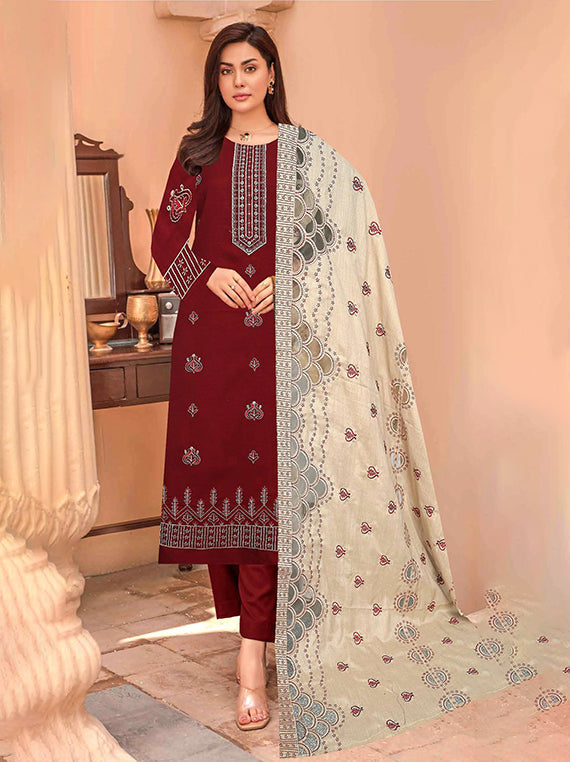 Modern Embroidered Luxury Peech Collection 2025 VOl-120 (D-03)