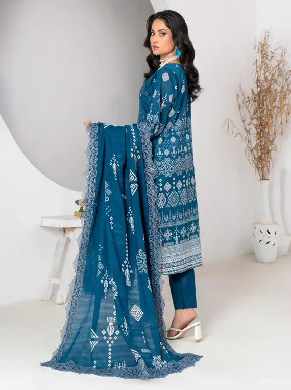 Modern Printed Embroidered Doria Lawn Collection 2026 VOL-60 (D-02)