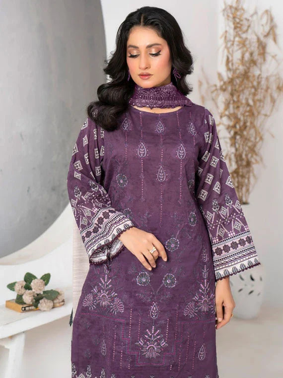 Modern Printed Embroidered Doria Lawn Collection 2026 VOL-60 (D-03)
