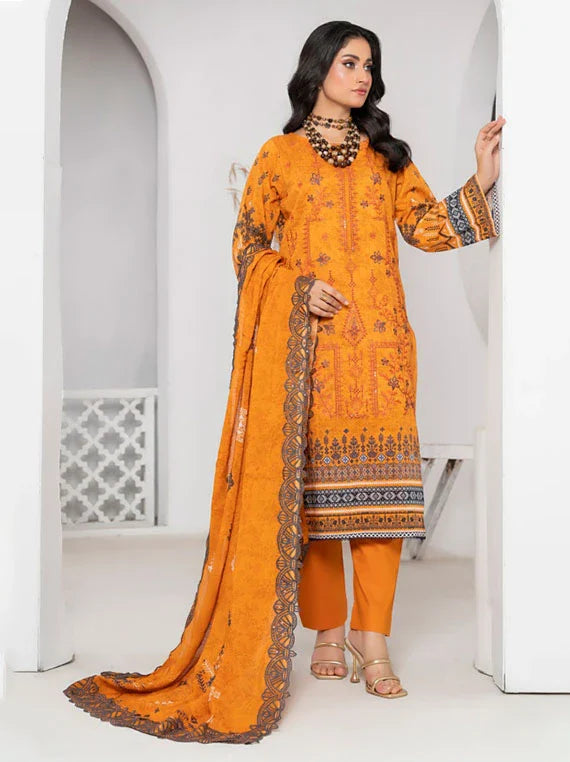 Modern Printed Embroidered Doria Lawn Collection 2026 VOL-60 (D-04)