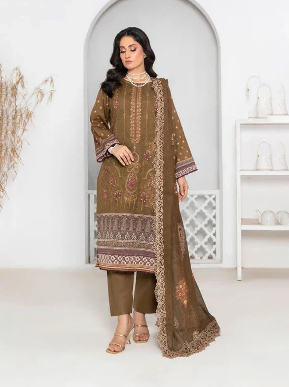 Modern Printed Embroidered Doria Lawn Collection 2026 VOL-60 (D-05)