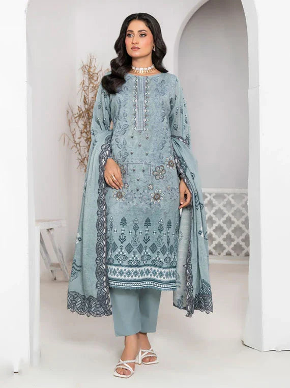 Modern Printed Embroidered Doria Lawn Collection 2026 VOL-60 (D-06)