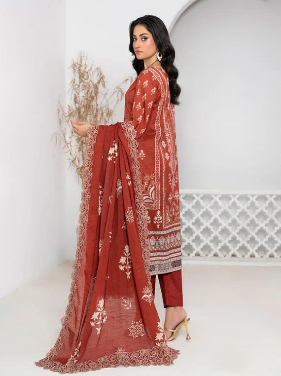 Modern Printed Embroidered Doria Lawn Collection 2026 VOL-60 (D-08)