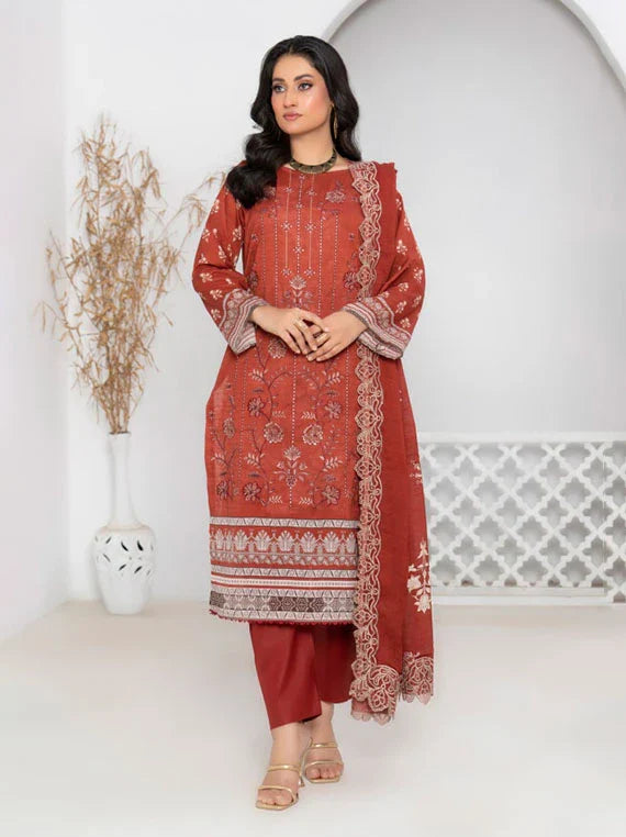 Modern Printed Embroidered Doria Lawn Collection 2026 VOL-60 (D-08)