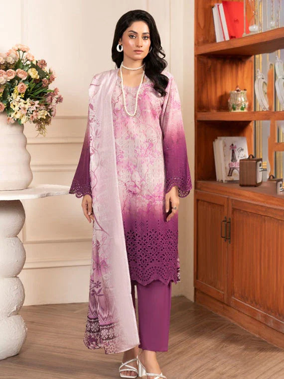 Modern Printed Embroidered Lawn Collection 2026 VOL-73 (D-04)