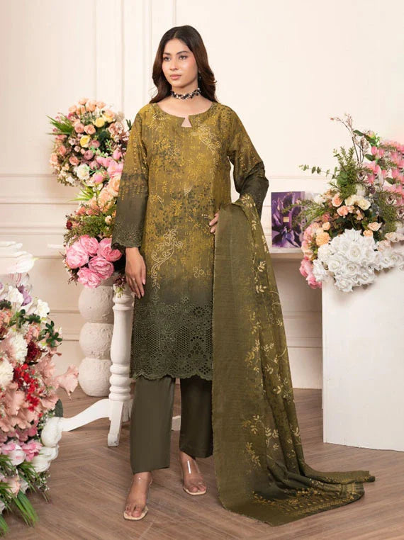 Modern Printed Embroidered Lawn Collection 2026 VOL-73 (D-05)