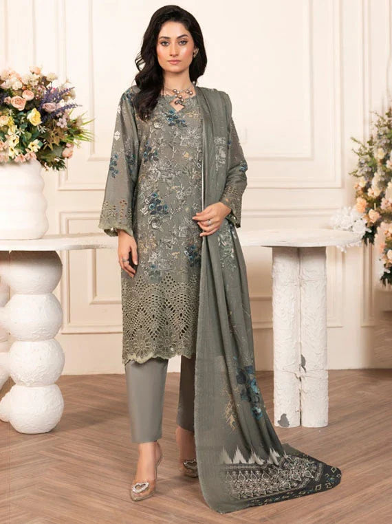 Modern Printed Embroidered Lawn Collection 2026 VOL-73 (D-08)