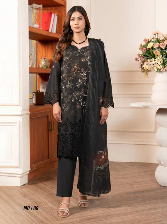 Modern Printed Embroidered Lawn Collection 2026 VOL-73 (D-09)