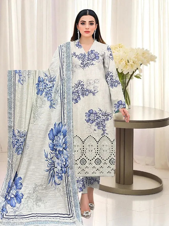 Modern Printed Embroidered Viscose Collection 2025 Vol-149 (D-01)