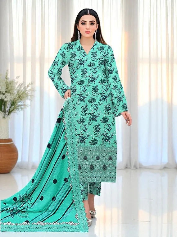 Modern Printed Embroidered Viscose Collection 2025 Vol-149 (D-03)