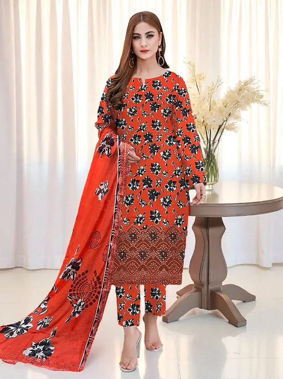 Modern Printed Embroidered Viscose Collection 2025 Vol-149 (D-05)