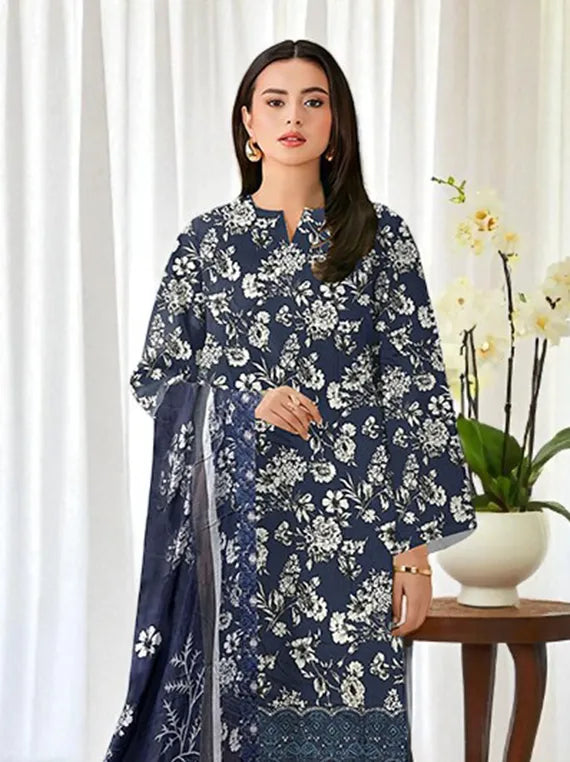 Modern Printed Embroidered Viscose Collection 2025 Vol-149 (D-07)
