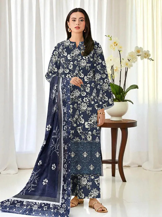 Modern Printed Embroidered Viscose Collection 2025 Vol-149 (D-07)