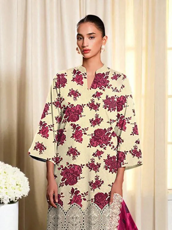 Modern Printed Embroidered Viscose Collection 2025 Vol-149 (D-08)