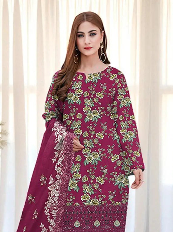Modern Printed Embroidered Viscose Collection 2025 Vol-149 (D-10)