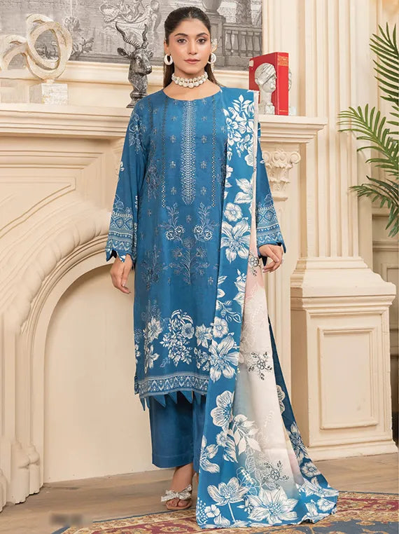 Modern Printed Embroidered Winter Slub Collection 2025 Vol-142 (MD-01)