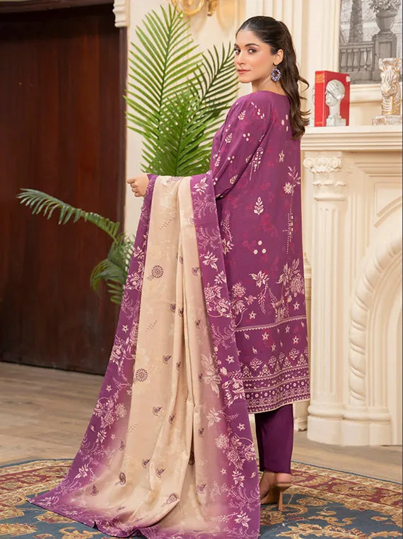 Modern Printed Embroidered Winter Slub Collection 2025 Vol-142 (MD-02)