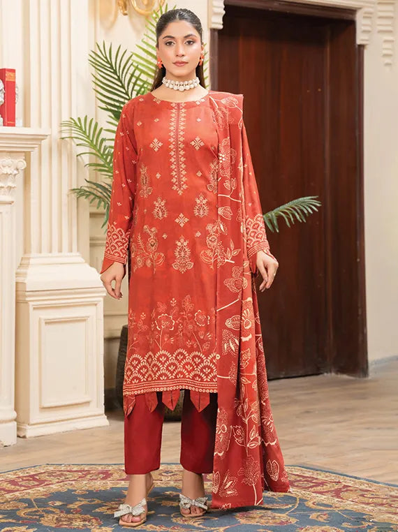 Modern Printed Embroidered Winter Slub Collection 2025 Vol-142 (MD-04)