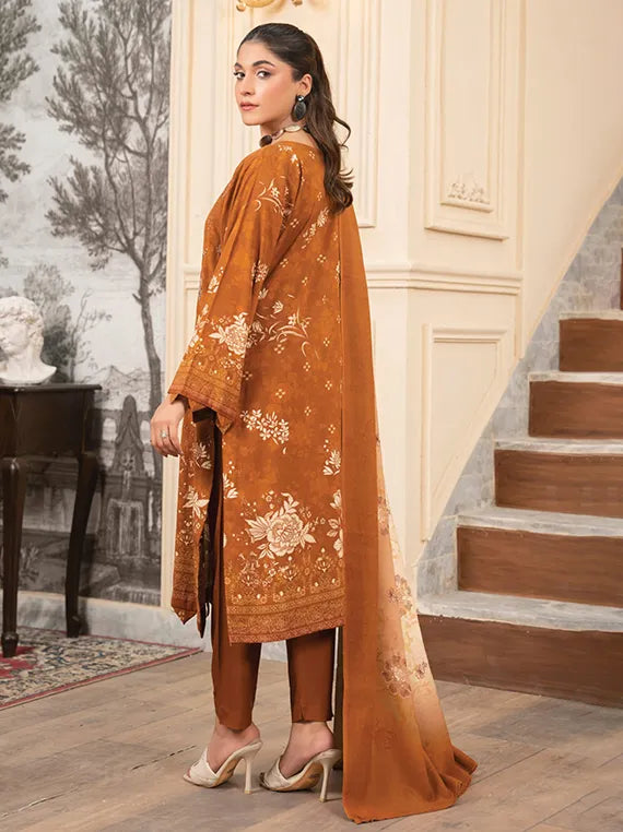 Modern Printed Embroidered Winter Slub Collection 2025 Vol-142 (MD-06)
