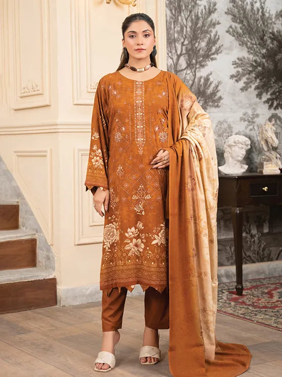 Modern Printed Embroidered Winter Slub Collection 2025 Vol-142 (MD-06)