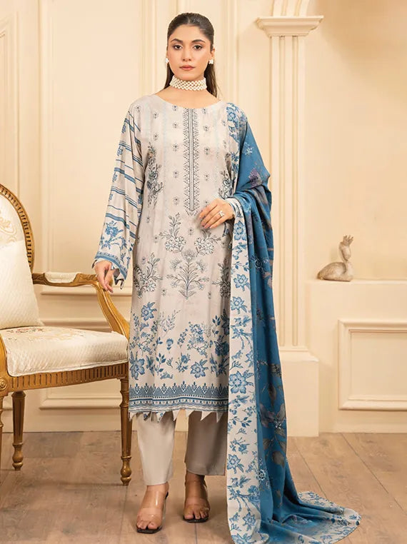 Modern Printed Embroidered Winter Slub Collection 2025 Vol-142 (MD-07)