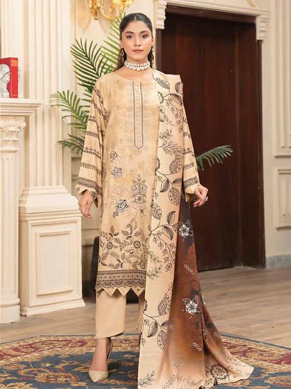 Modern Printed Embroidered Winter Slub Collection 2025 Vol-142 (MD-08)