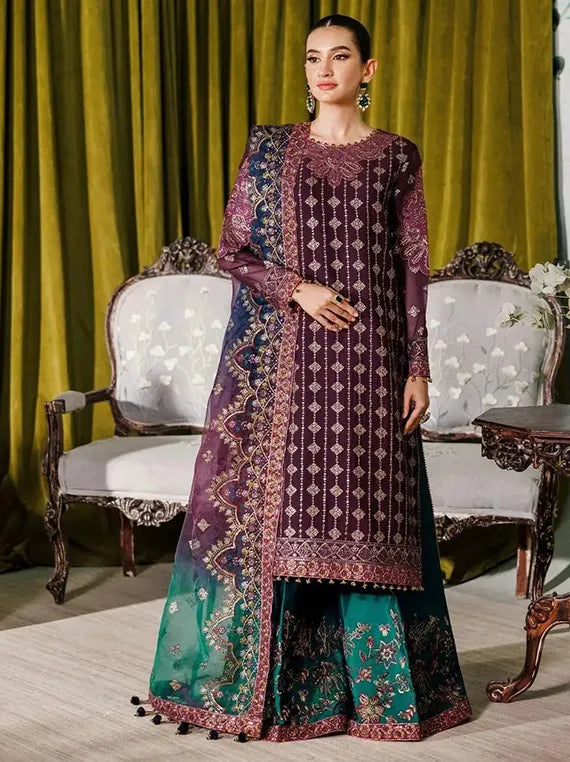 Muhtesem by Alizeh Embroiderd Chiffon Collection 2026 (2173-Nagar B Magenta)