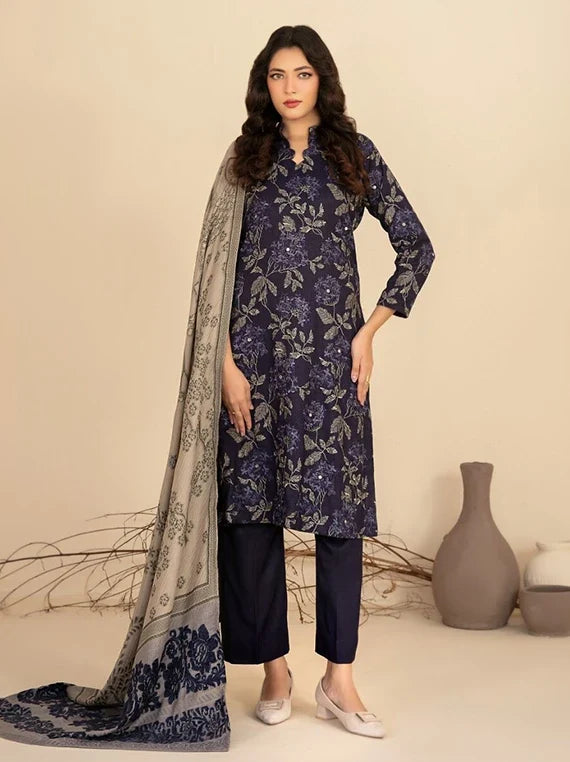 Mulaqaat by Tawakkal Fabrics Leather Peach Unstitched Collection'26 (D-5333)