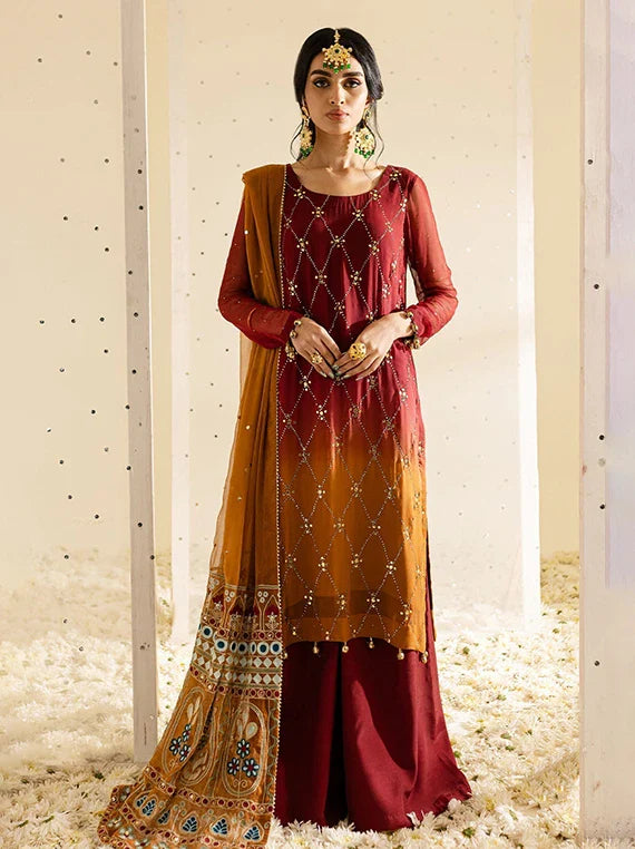 Multi Embroidered Fancy Chiffon Collection 2026 (MK-09)