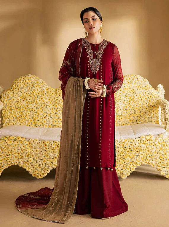Multi Embroidered Fancy Chiffon Collection 2026 (MK-16)