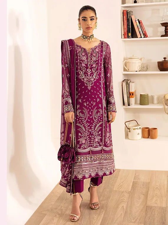 Multi Brand Embroidered Chiffon Collection 2025 (GL-EC-23V1-04 ROHEEN)