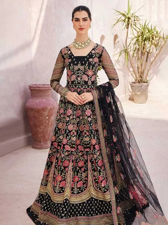 Multi Brand Embroidered Chiffon Collection 2025 (MH-205)