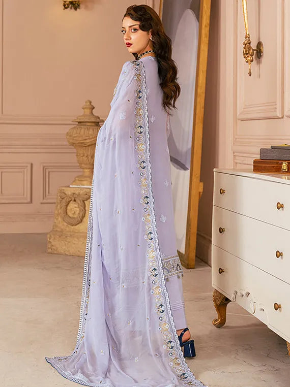 Multi Brand Embroidered Chiffon Collection 2025 (ZQ-04)