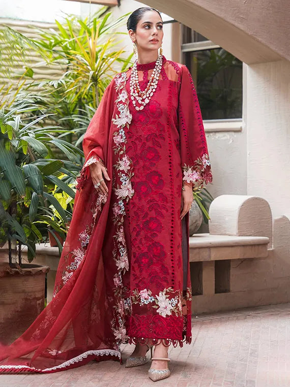 Multi Brand Embroidered Collection 2026 by Umar Poshak (WL-08-Rouge)